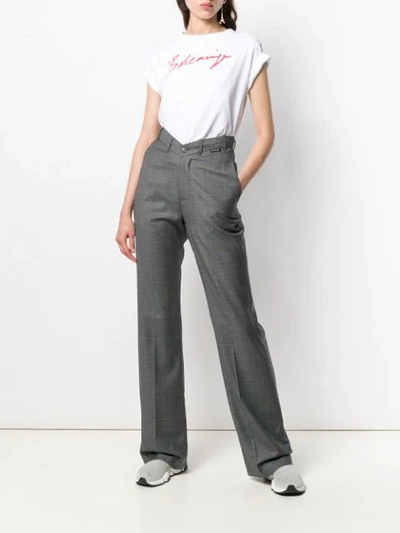 Shop Balenciaga V-neck Pants In Grey