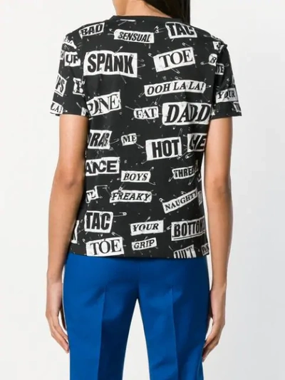 Shop Moschino Printed T In Black