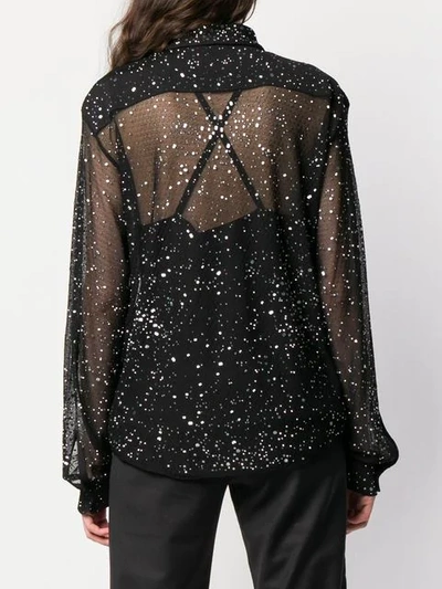 Shop Givenchy Embellished Knit Shirt In Black