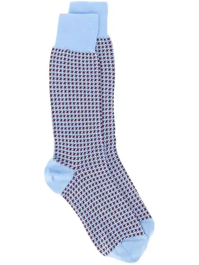 Shop Marni Patterned Socks In Jqb20 Illusion Blue