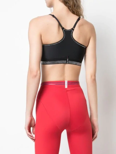 Shop Adam Selman Sport Crystal Core Sports Bra In Black