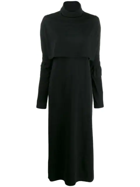 roll neck maxi dress