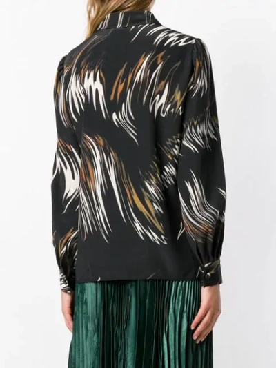 Shop Givenchy Wave Print Shirt In Black