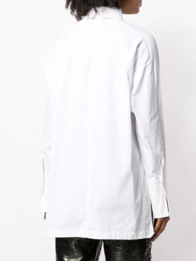 Shop Layeur Mock Neck Blouse In White
