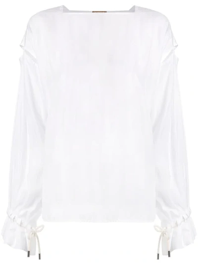 Shop Nehera Baka Fluid Modal Twill Blouse In White