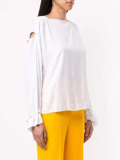 Shop Nehera Baka Fluid Modal Twill Blouse In White