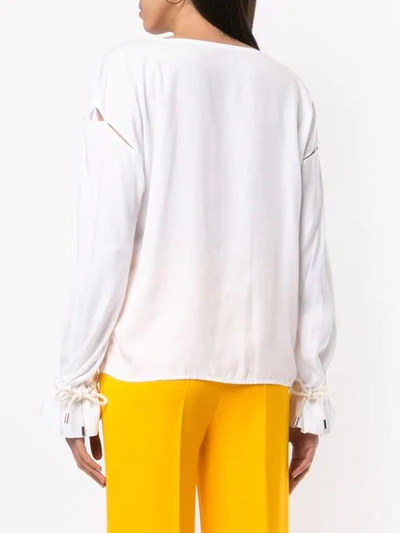 Shop Nehera Baka Fluid Modal Twill Blouse In White