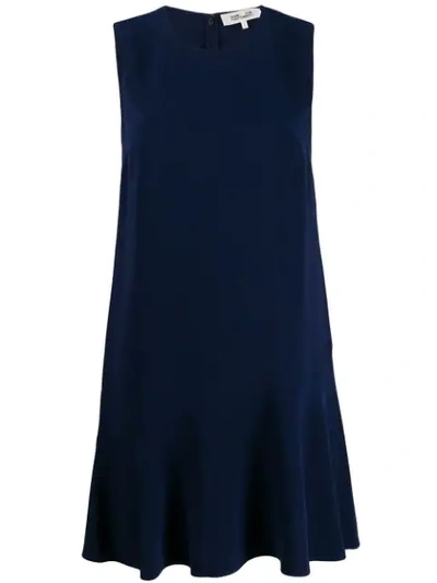 Shop Diane Von Furstenberg Sleeveless Mini Dress In Blue