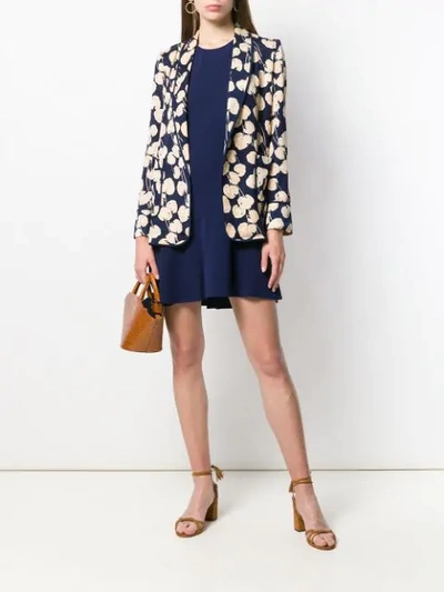 Shop Diane Von Furstenberg Sleeveless Mini Dress In Blue