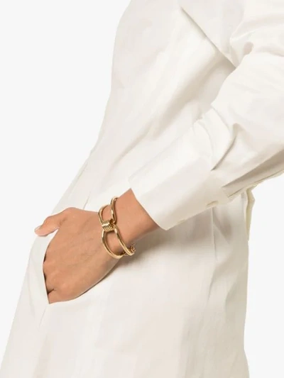 Shop Tibi Dominic Twill Shirt-dress In White