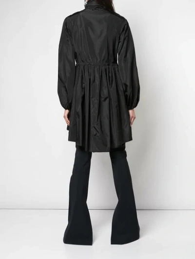 Shop Adam Lippes Oversized Bow Detail Coat In Black