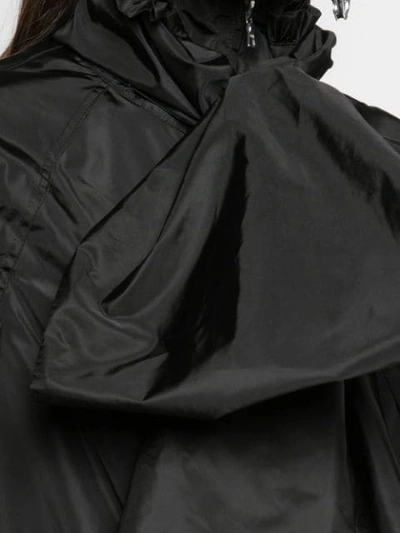 Shop Adam Lippes Oversized Bow Detail Coat In Black