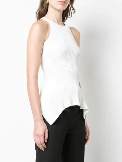 Shop Cinq À Sept Ruffled Hem Vest In White