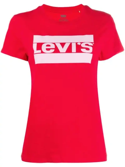 Shop Levi's Branded T-shirt In Red