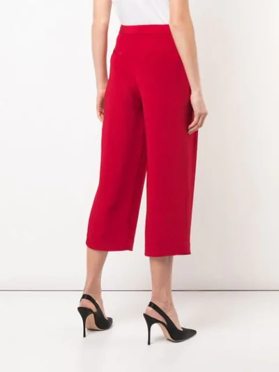 Shop Adam Lippes Pleat Front Culottes In Red