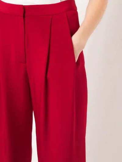 Shop Adam Lippes Pleat Front Culottes In Red