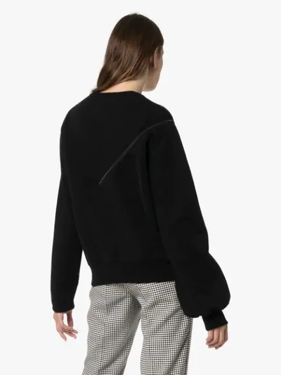 Shop Ben Taverniti Unravel Project Tonal Zip-detail Sweatshirt In Black