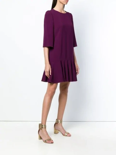 Shop Dolce & Gabbana Drop-waist Pleated Shift Dress - Pink