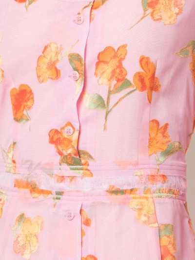 Shop Altuzarra Floral Print Dress In Pink