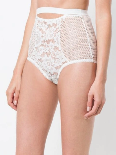 Shop Else Petunia High-waisted Briefs In Ivory