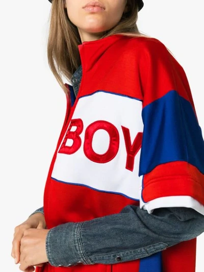 Shop Filles À Papa Filles A Papa Tomboy Marvin Cotton-blend Track Jacket - Red