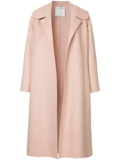 Shop Oscar De La Renta Open Front Coat In Pink