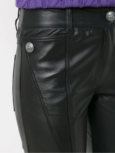 Shop Andrea Bogosian Skinny Leather Pants - Black