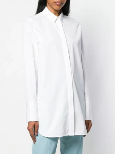 Shop Jil Sander Long-line Classic Shirt In White