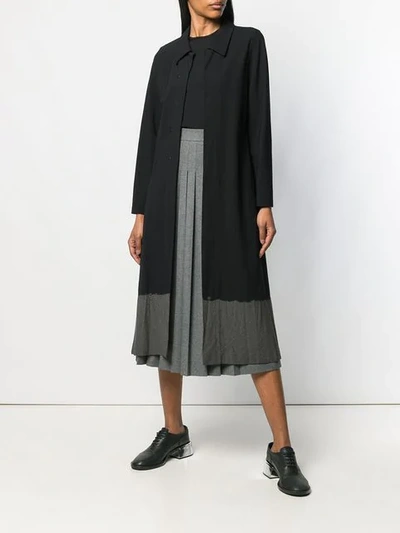 Pre-owned Comme Des Garçons 1993's Contrast Hem Long Coat In Black