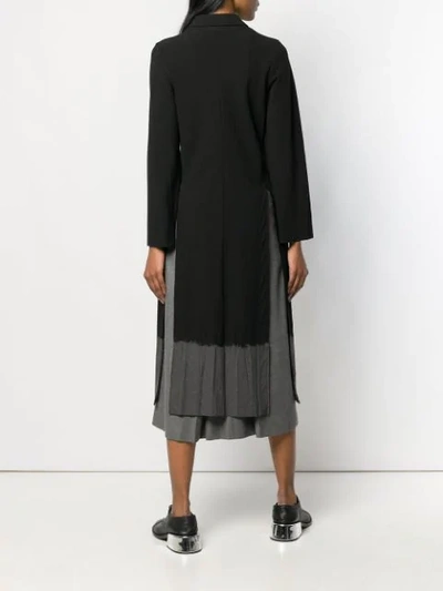 Pre-owned Comme Des Garçons 1993's Contrast Hem Long Coat In Black