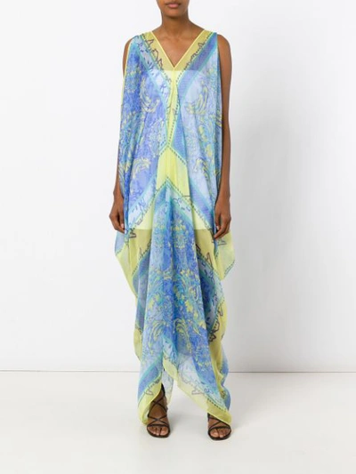 Shop Ermanno Ermanno Beach Kaftan - Multicolour