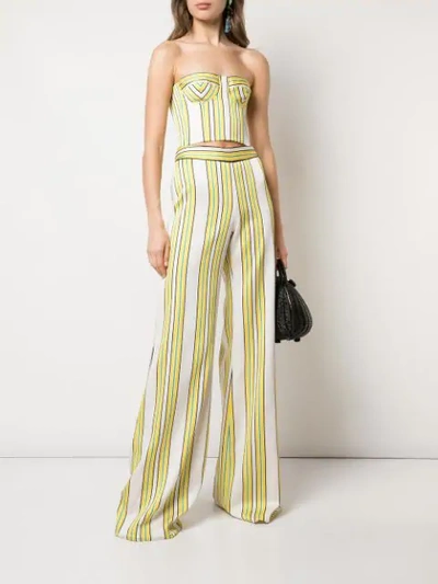 Shop Alexis Summer Striped Bustier Top In Yellow