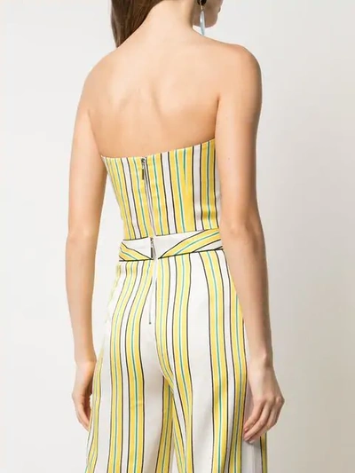Shop Alexis Summer Striped Bustier Top In Yellow