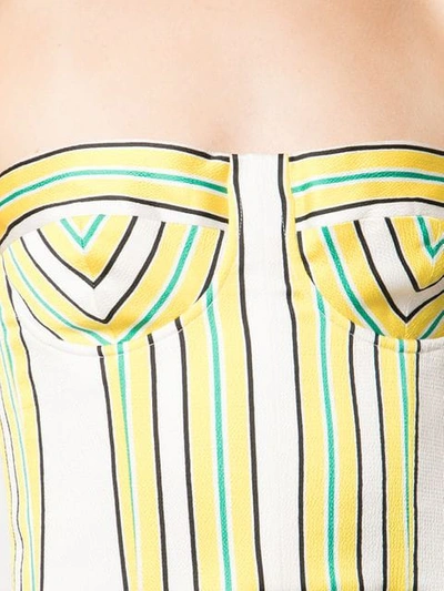 Shop Alexis Summer Striped Bustier Top In Yellow