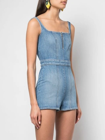 Shop Alice And Olivia Gorgeous Playsuit In Blue