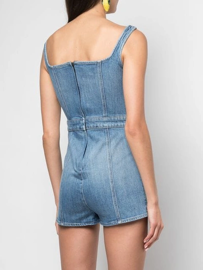 Shop Alice And Olivia Gorgeous Playsuit In Blue