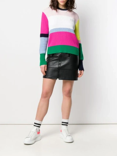 Shop Kenzo High-waisted Mini Skirt In Nero