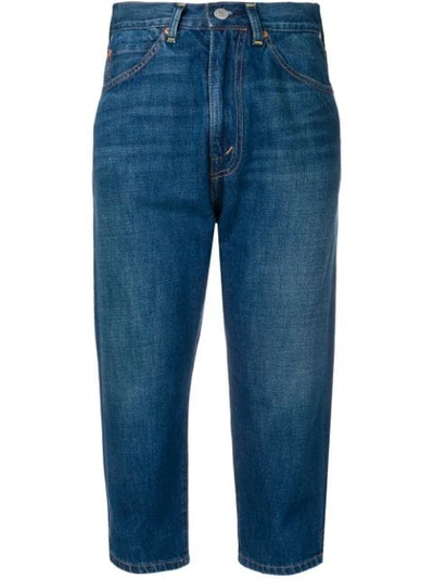 Shop Levi's High Rise Cropped Jeans In Blue