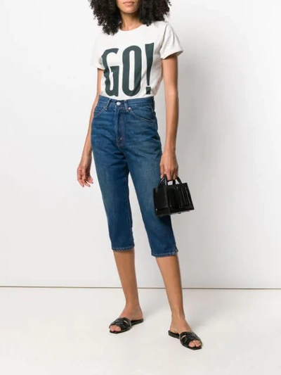 Shop Levi's High Rise Cropped Jeans In Blue