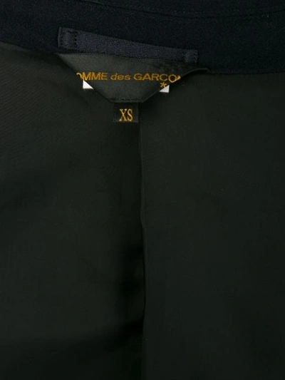 Pre-owned Comme Des Garçons Bow Detailed Coat In Blue