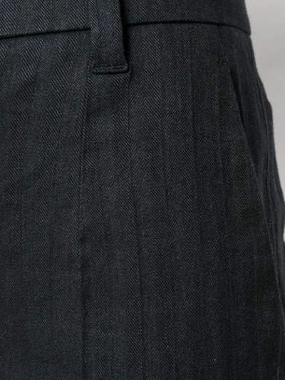 Shop Brunello Cucinelli Crop Length Trousers In Black