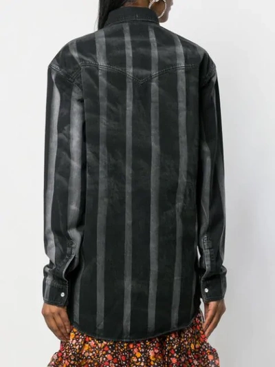 Shop Faith Connexion Striped Shirt Jacket In Black
