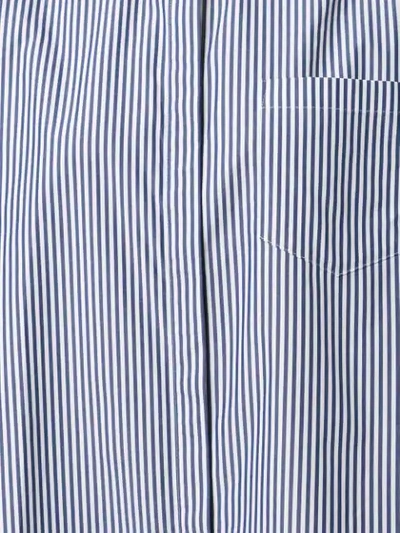 Shop Juunj Oversized Multi-stripe Shirt In White
