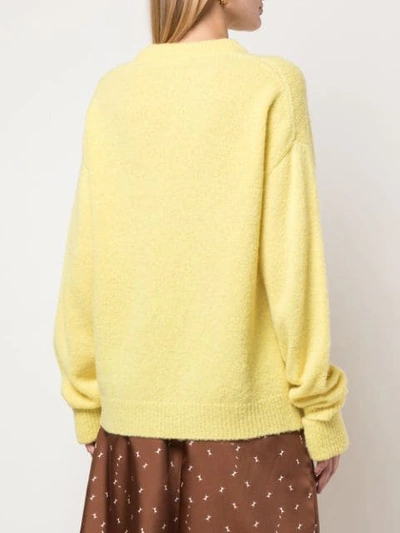 Shop Tibi Airy Jumper In Yellow