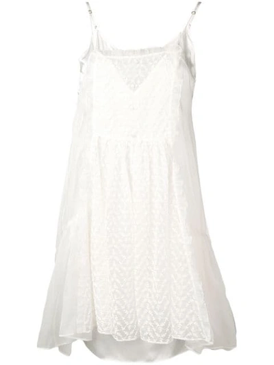 Shop Stella Mccartney Sheer Bib Dress In 9000 White