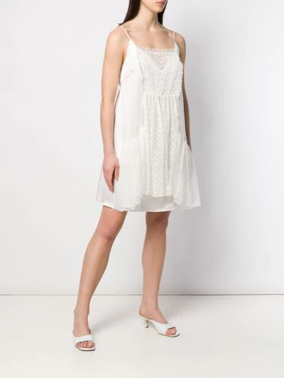 Shop Stella Mccartney Sheer Bib Dress In 9000 White