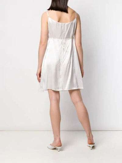 Shop Stella Mccartney Sheer Bib Dress In 9000 White