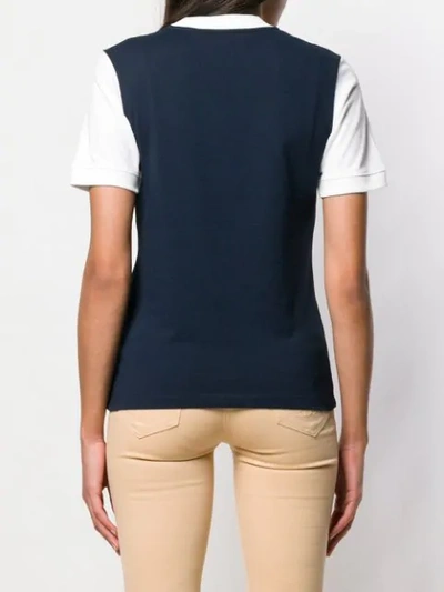 Shop Tommy Hilfiger Contrast Sleeve Logo T-shirt In Blue