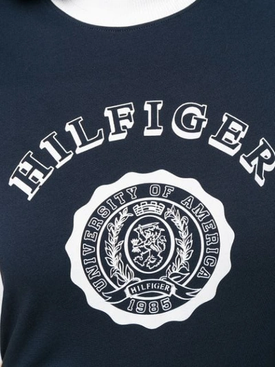 HILFIGER COLLECTION LOGO对比袖T恤 - 蓝色