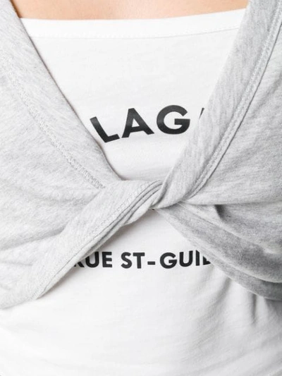 Shop Karl Lagerfeld Rue St Guillaume T-shirt In Grey